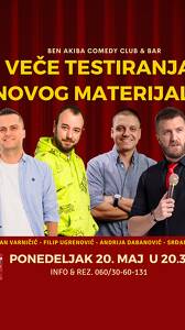 Veče testiranja novog materijala